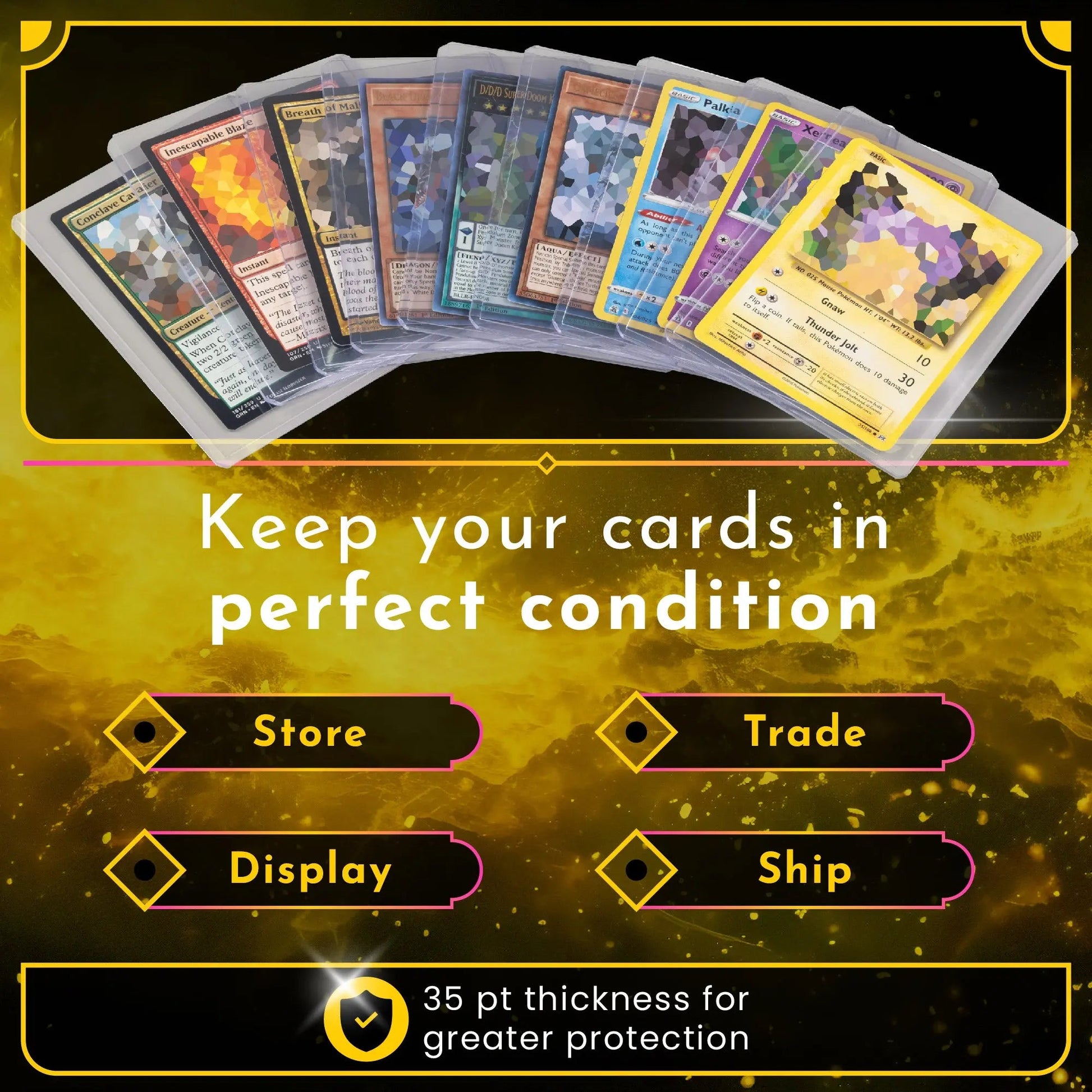 Legendary Protectors 25ct per Pack Toploader Card Holder for Collectib Legendary Protectors 25ct per Pack Toploader Card Holder for Collectib