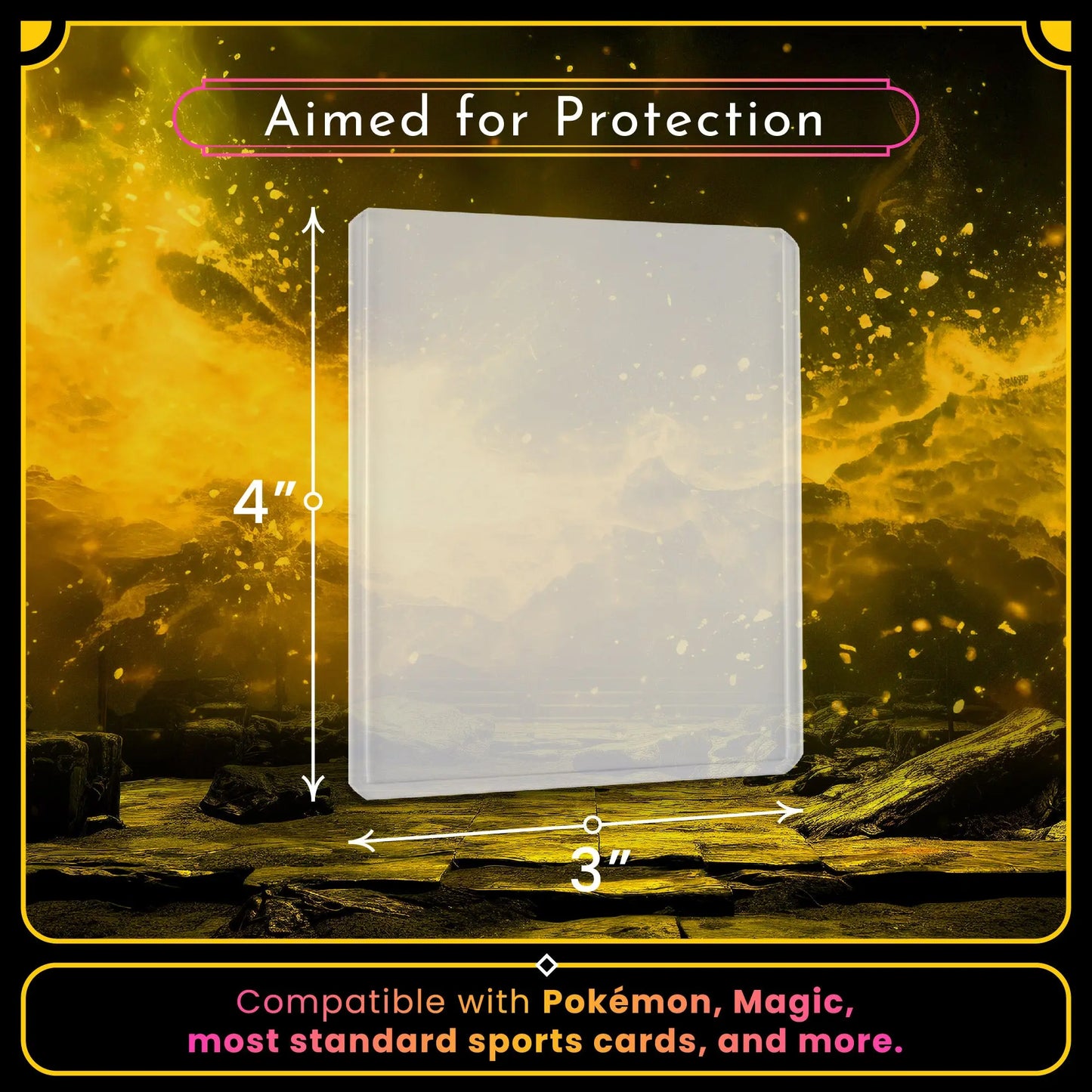 Legendary Protectors 25ct per Pack Toploader Card Holder for Collectible Trading Cards, 35 pts, 3x4 Inch, for All Sports, Pokemon, Football, Magic, and Baseball Cards, Hard Plastic Protector Sleeves Legendary Protectors