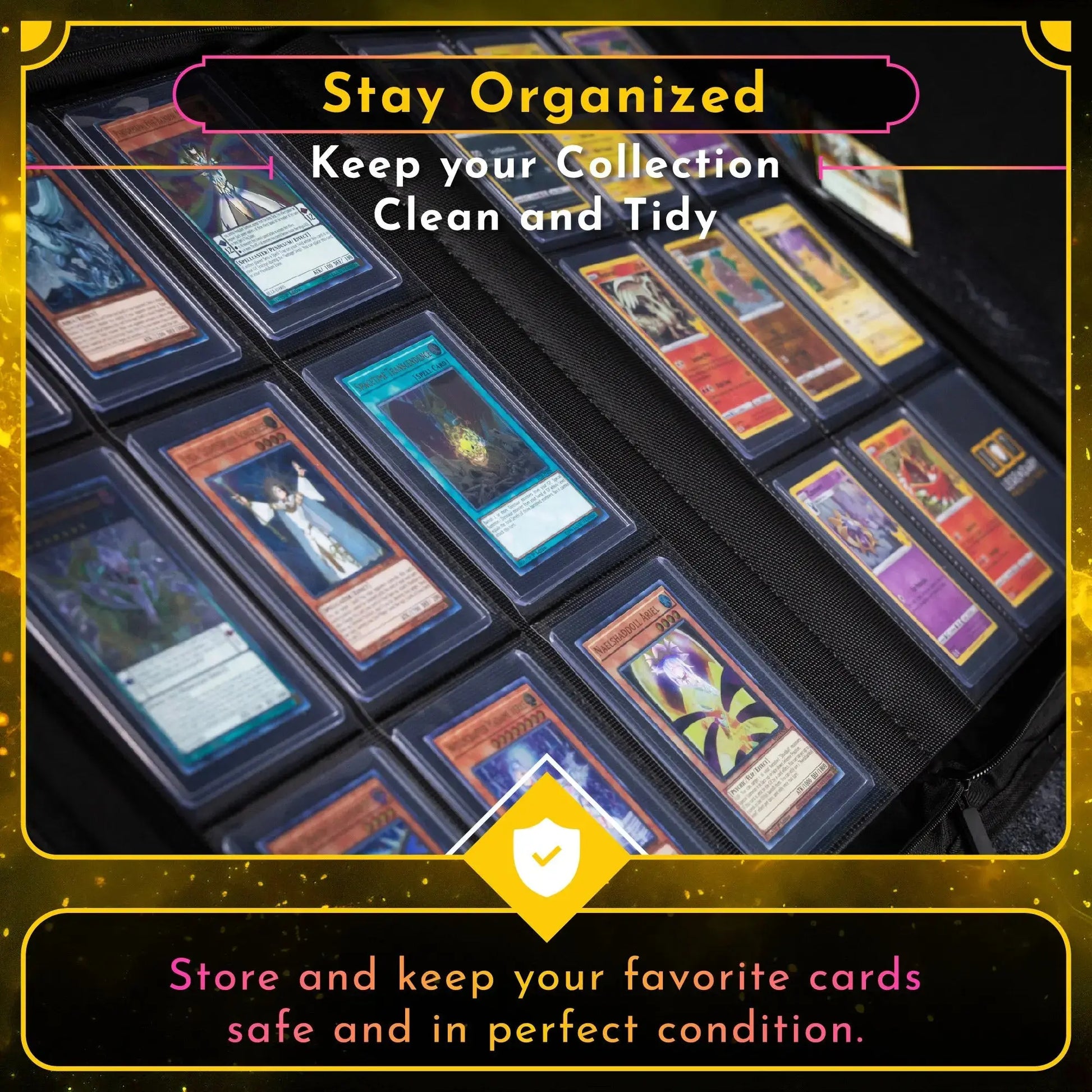 Legendary Protectors Toploader Binder, Holds 216 Toploaders, 9 Pocket, Double-sided Sleeves for 3" x 4" Rigid Card Holders, Ideal for Trading Cards or Sports Cards, Leather Reinforced, Stitched Edges Legendary Protectors